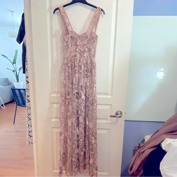 BLITHE See Through Floral Jumpsuit with shorts - Pink - Size S - Picture 3 of 5